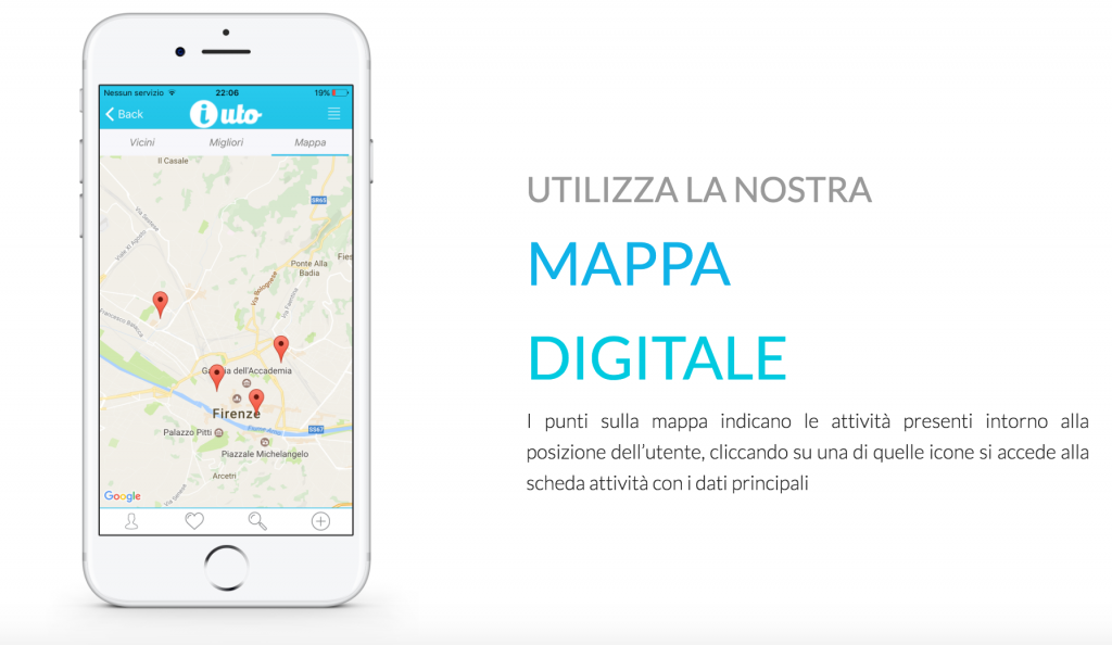 App iUto ricerca geolocalizzata
