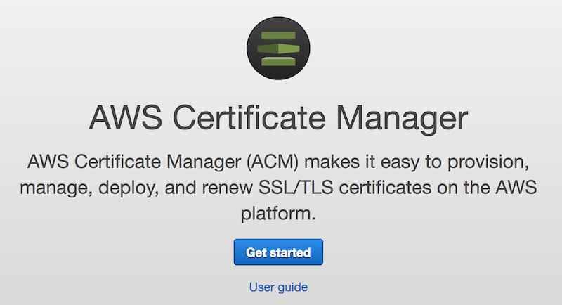 AWS Certificati SSL gratuiti | Inizio procedura Certificate Manager