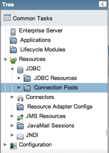 Cliccare su Connection Pools