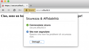 Certificato SSL Gratuito ed host sicuro